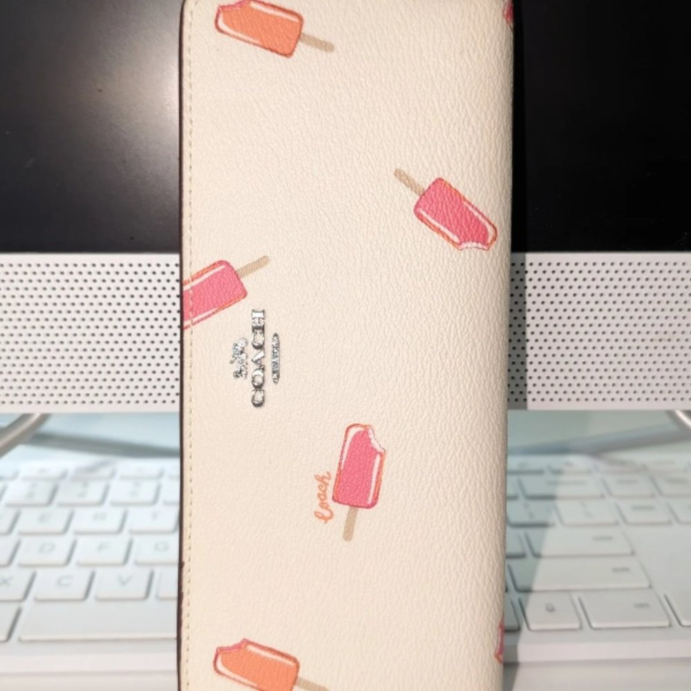 NEW COACH Slim Popsicle Print Wallet